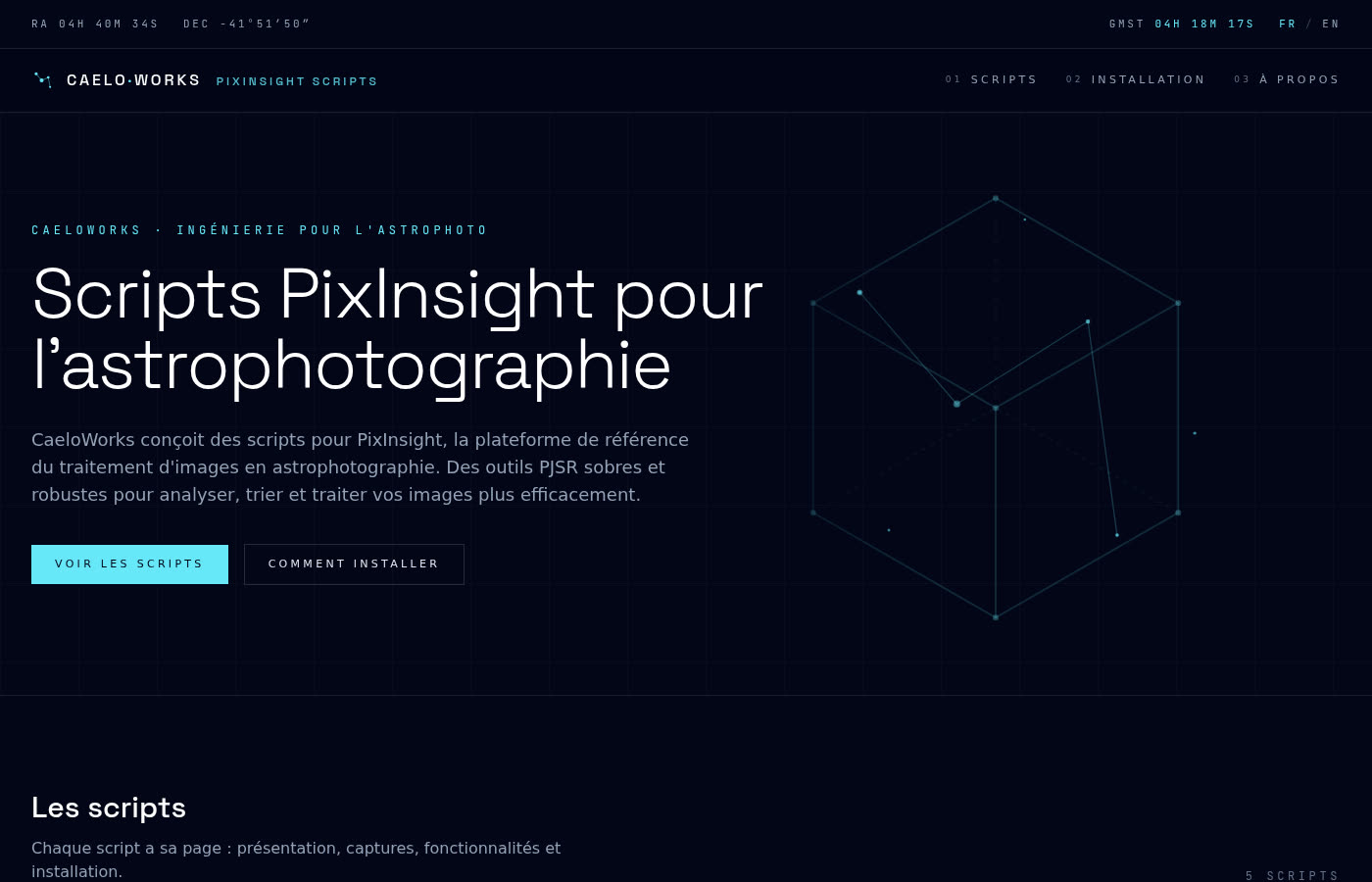 Capture de PixInsight Scripts